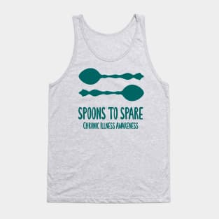 Spoons To Spare - Chronic Illness Awareness (Teal) Tank Top